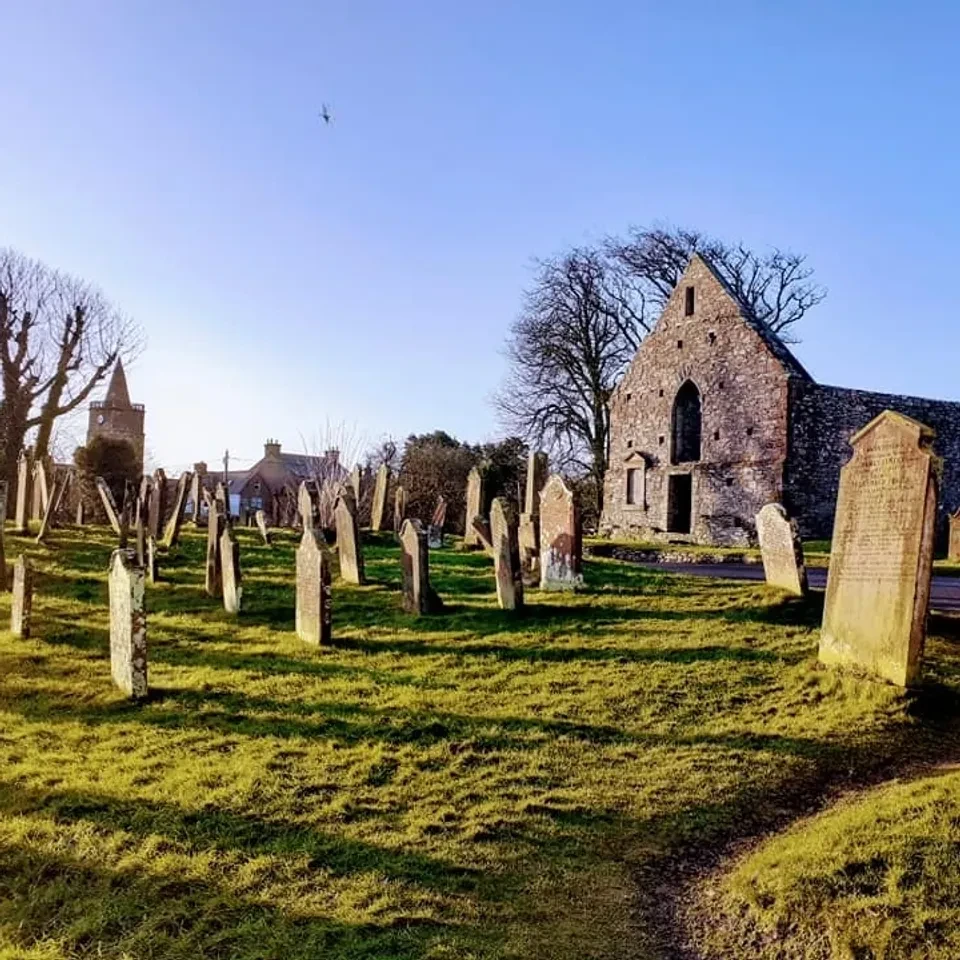 Historic ruins at Whithorn — the destination of the pilgrimage walk